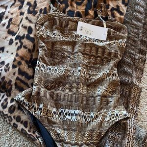 NWT - Gideon Oberson Swimsuit & Wrap